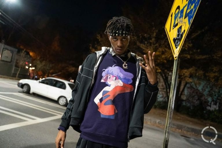 Rapper Big Havi on an Atlanta street.