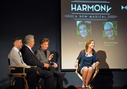 At the Breman, from left: Tony Speciale, Bruce Sussman, Barry Manilow, Susan Booth.