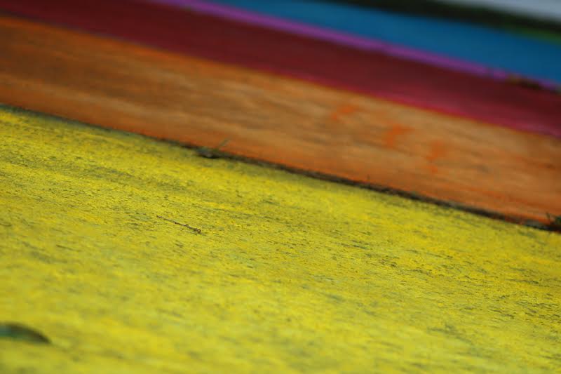 Rainbow sidewalk