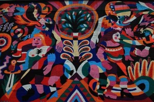 Detail of mural by 3TTman, sponsored by Living Walls 2013. (photo © Jaime Rojo)