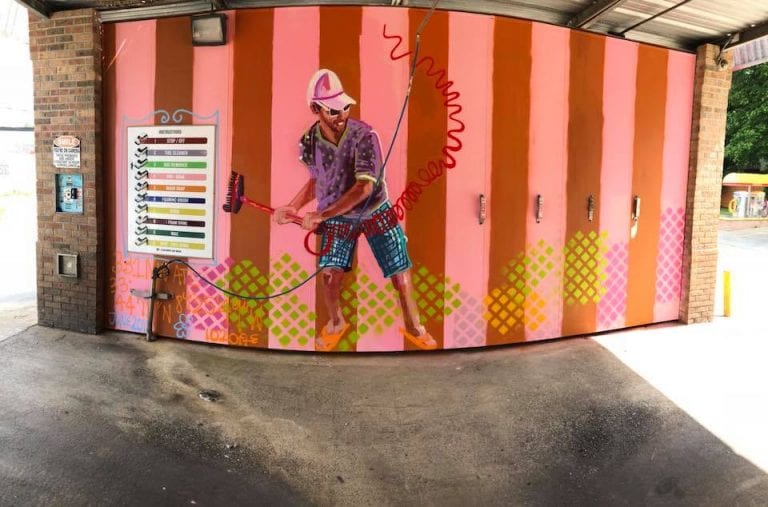 Atlanta artists transform car wash into outdoor art gallery
