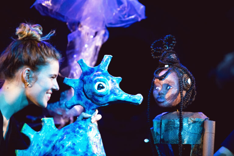 Review: ‘HUMAN’ at Center for Puppetry Arts is deep with otherworldly beauty, wisdom