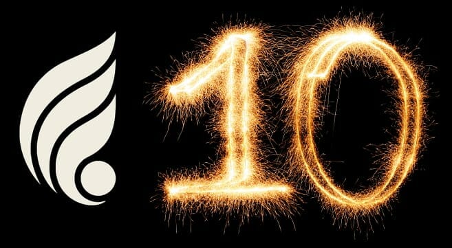 ArtsATL logo with a 10th anniversary mark.