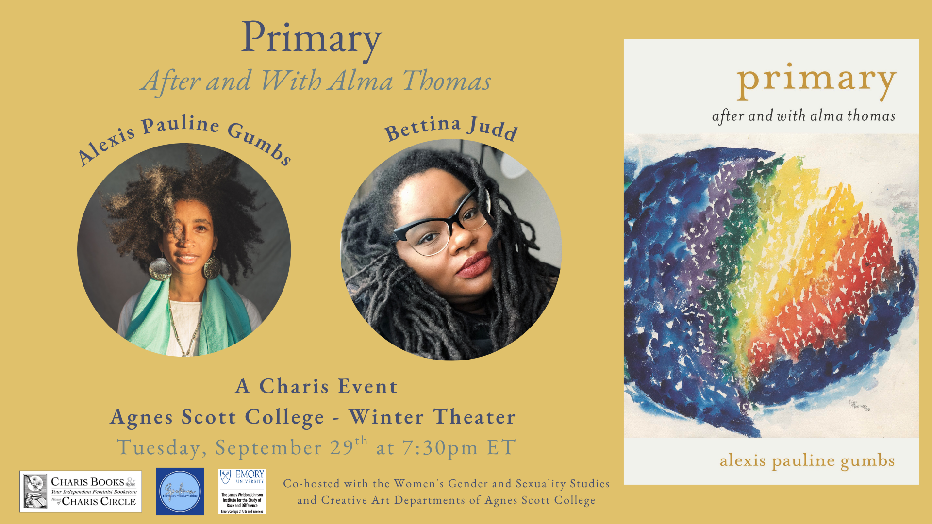 Primary: After and With Alma Thomas — Alexis Pauline Gumbs in conversation with Bettina Judd