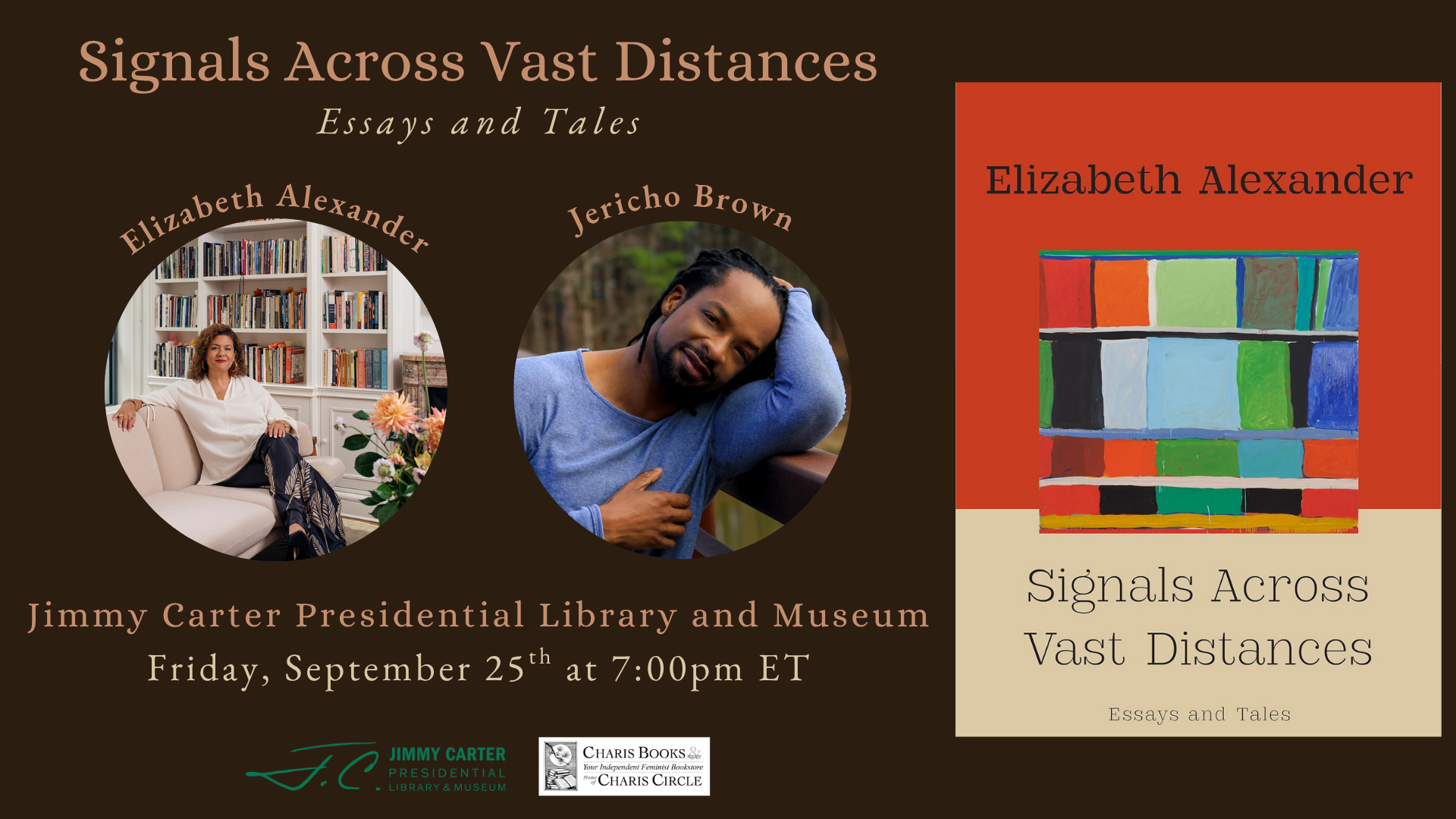Signals Across Vast Distances: Essays and Tales — Elizabeth Alexander in conversation with Jericho Brown