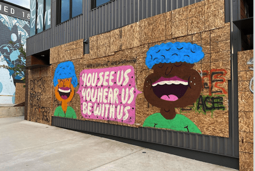Protest through street art - George F. Baker III - Summerhill - june 23 2020