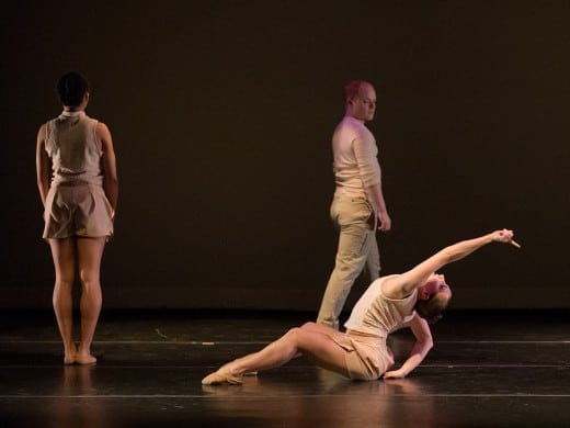 Jackie Ball (on the stage) and Paige Maxwell (standing behind her) in Glimpse (Photo by Richard Calmes)