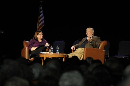 Pat Conroy and Teresa Weaver converse at the MJCCA Book Festival.