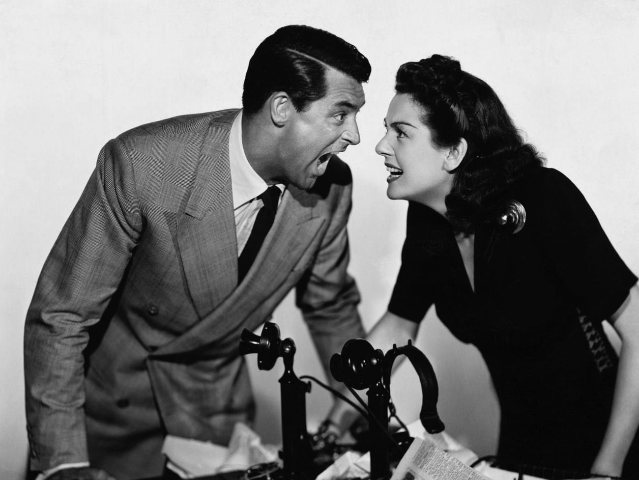 Cary Grant and Rosalind Russell in "His Girl Friday." Cary Grant and Rosalind Russell in "His Girl Friday."