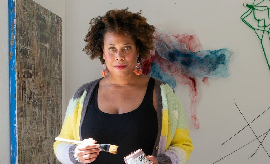 Artist Khalilah Birdsong painting.