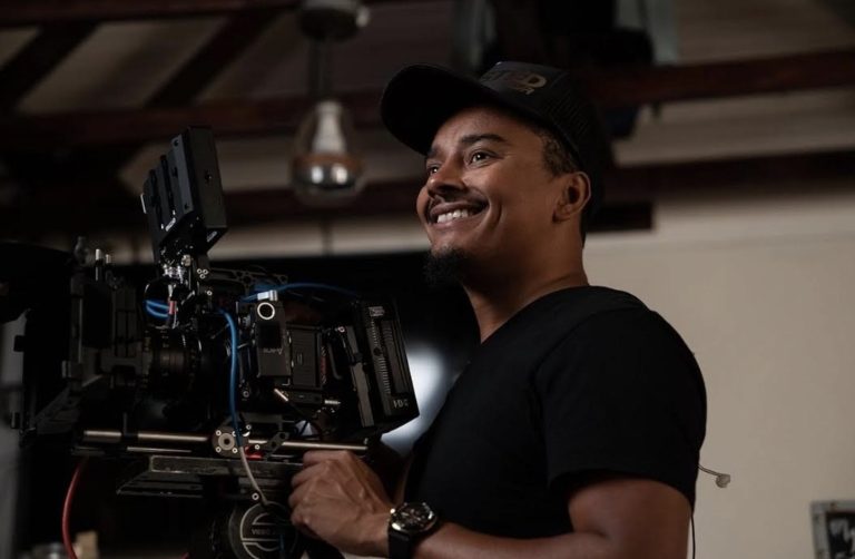 Set Life: Film gaffer Schenley Sargusingh paints the set with light from an Atlanta-inspired canvas