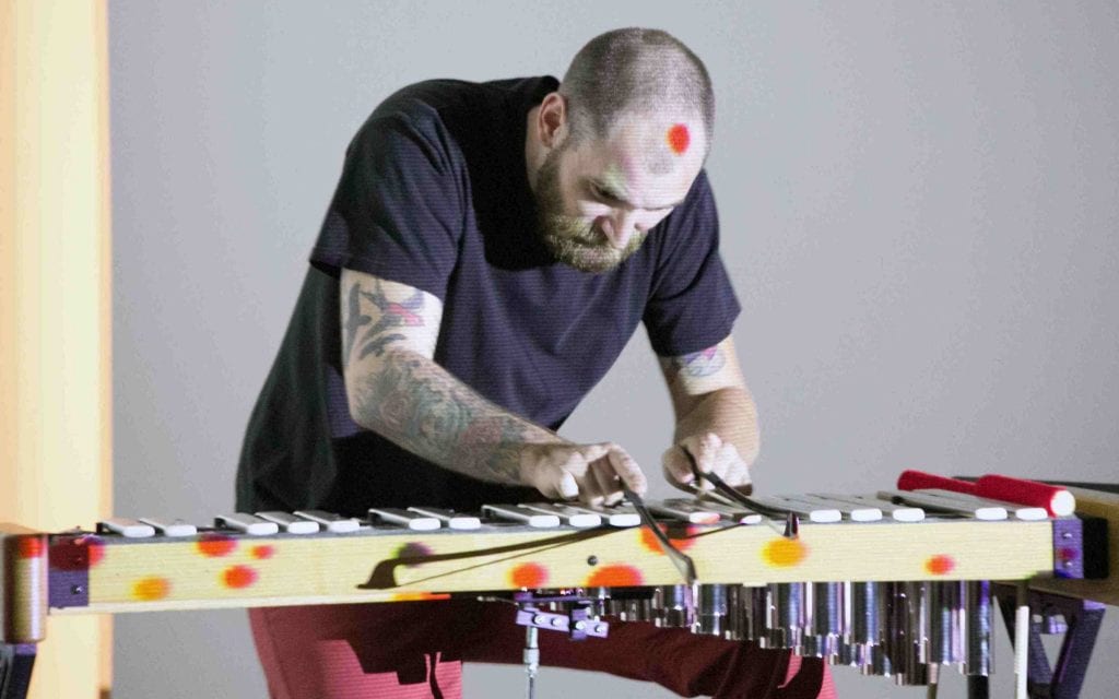 Trevor Saint pushes the boundaries of the glockenspiel. (Photo by Paul Mitchell)