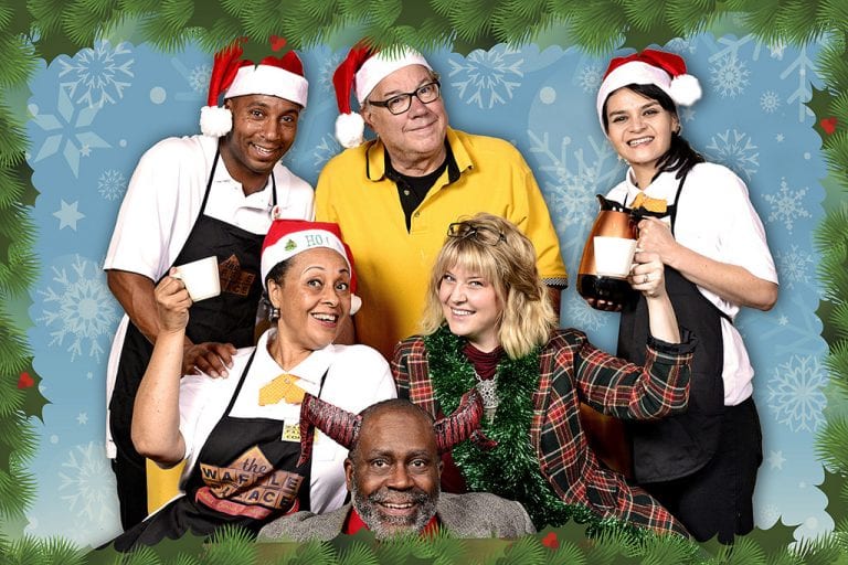 Review: Horizon Theatre’s “Waffle Palace Christmas” is diced and scattered