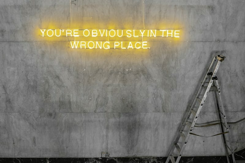 "You're Obviously in the Wrong Place" by Virgil Abloh.