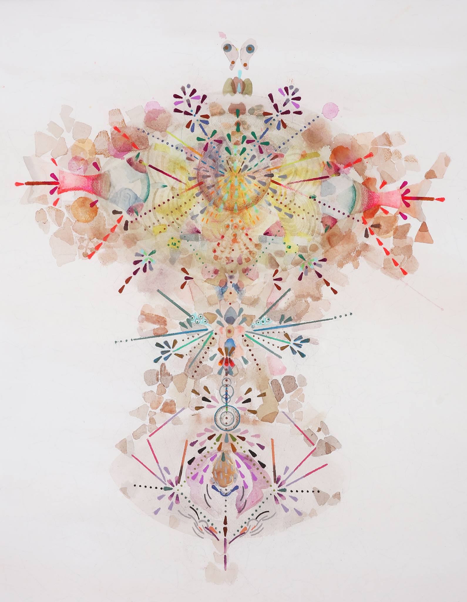 Zuzka Vaclavik: Cutting the Sun, 2014, watercolor, colored pencil and graphite on paper, 41" x 31.5"