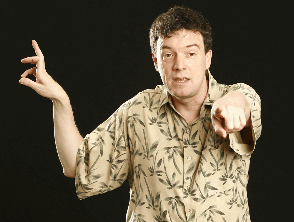 Blocker's one-man show features 17 characters. (Photo by Carol Rosegg)