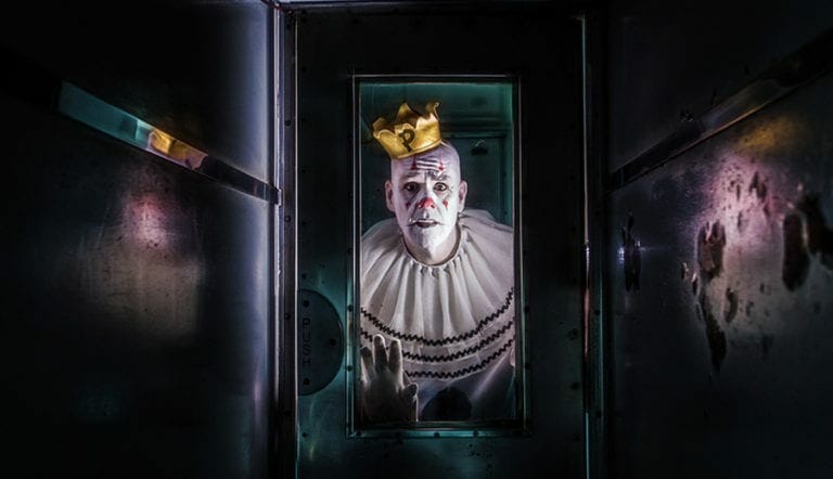 Mike Geier as Puddles The Clown.