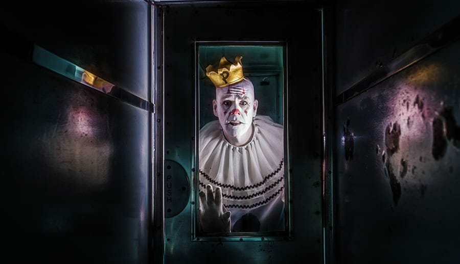 Mike Geier as Puddles The Clown.